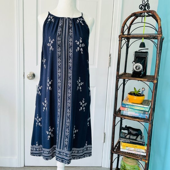 Lulu's Mediterranean Sea Navy Blue Print Dress (size S) - Picture 2 of 10